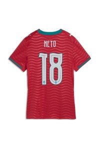 Portugali Pedro Neto #18 Jalkapallovaatteet Naisten Kotipaita MM-kisat 2026 Lyhythihainen